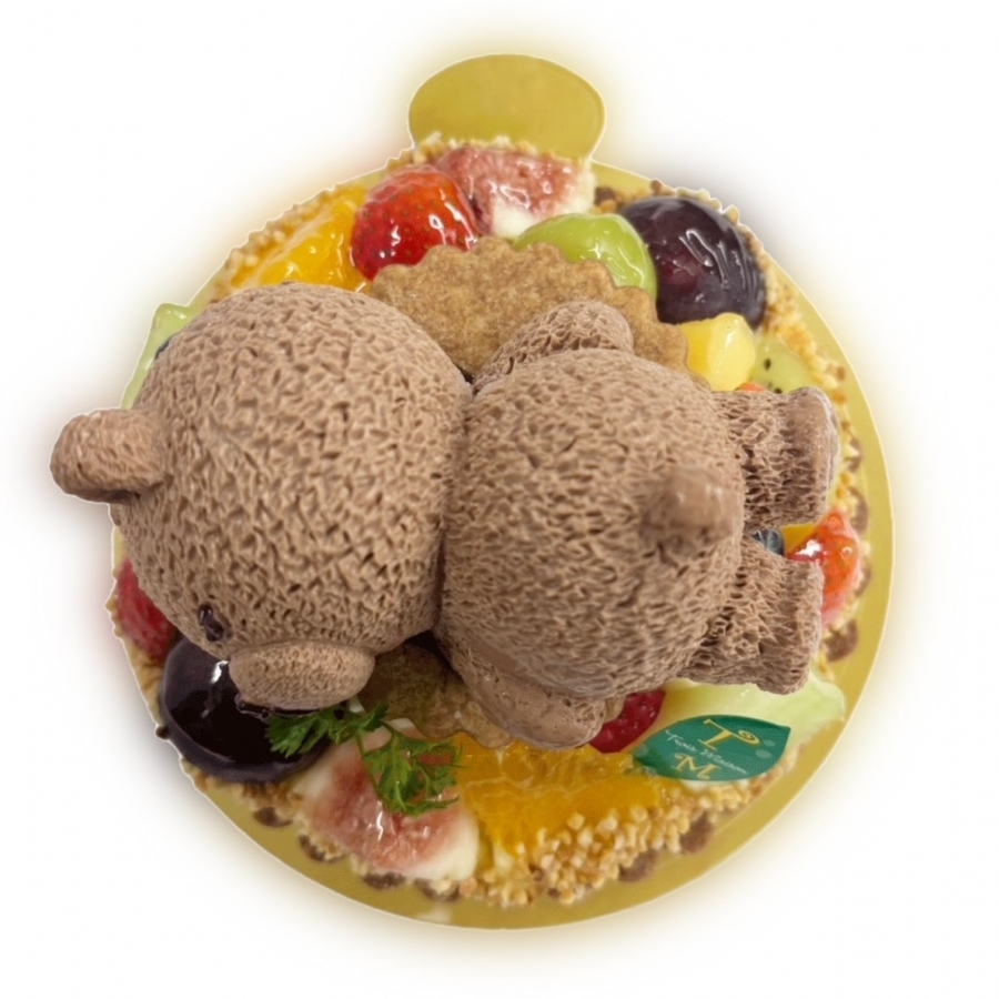 本店ご予約：お昼寝くまちゃんのタルトケーキ12cm 厚狭自然菓子