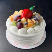 抹茶とホワイトチョコのお花ケーキ 6号 18cm （お花ケーキ工房
