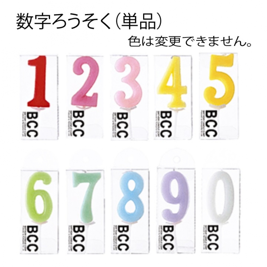 数字ろうそく(単品)