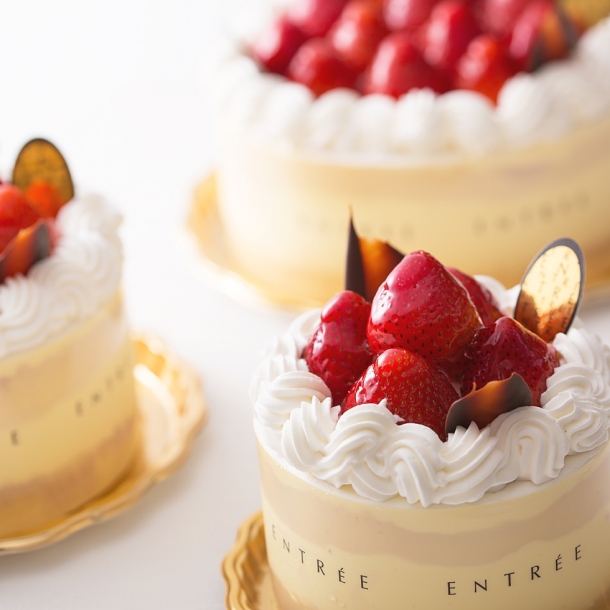 苺の生デコレーションケーキ 菓子工房アントレ