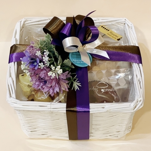 ガーデニング バスケット 白色 パティスリージュメル