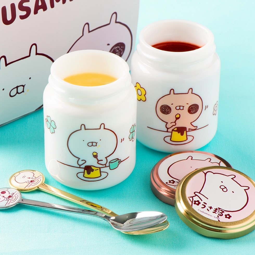 【冷凍配送】QBG うさまる・うさこはちみつプリン〜スプーン付〜