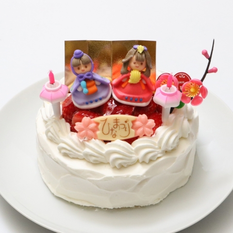 雛祭りケーキ（苺ショートケーキまたは、チョコレートケーキ）