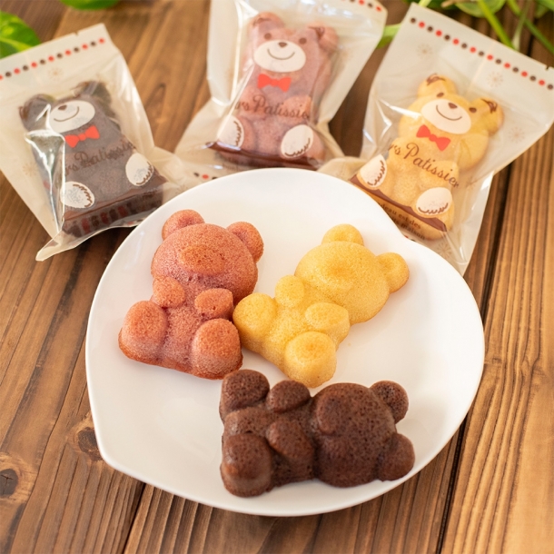 お座りくまさん 3個入 洋菓子の森 MIGNON－みによん