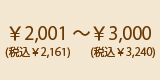 ￥2,001〜￥3,000