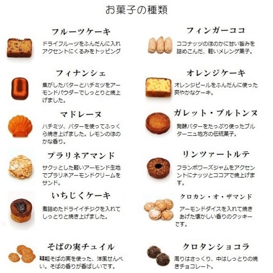 焼菓子詰合せ MP貼箱 12個入 ムッシムパネン