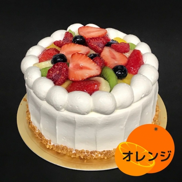 オレンジのショートケーキフルーツ飾り 菓子工房オークウッド