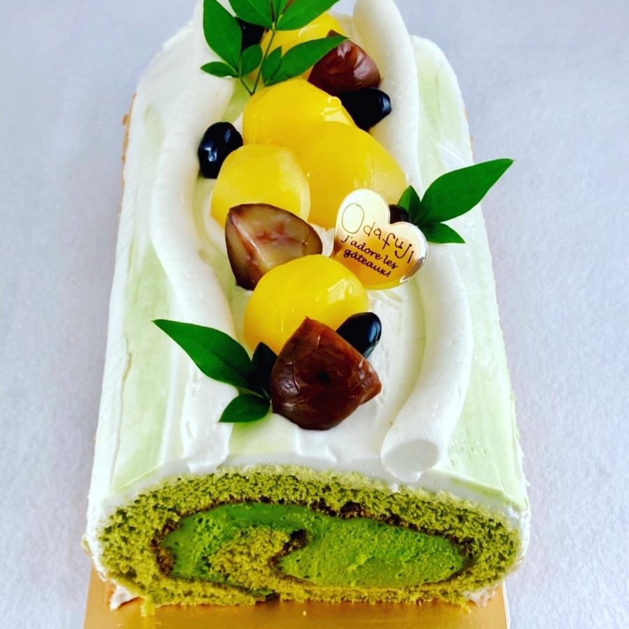 抹茶のロールケーキ おだふじ