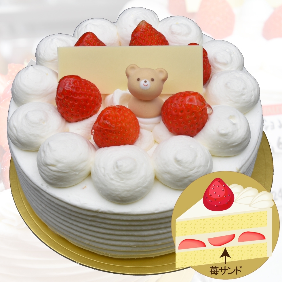 【苺サンド】の生クリームデコレーション