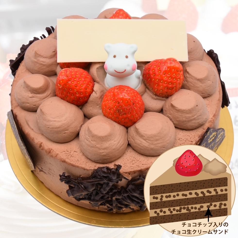 【クリームサンド】のチョコ生クリームデコレーション