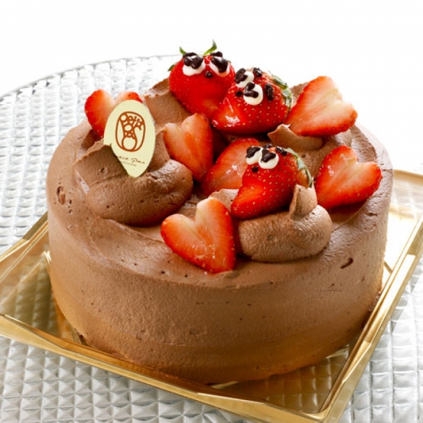 チョコ生デコレーションケーキ パティスリープティパ