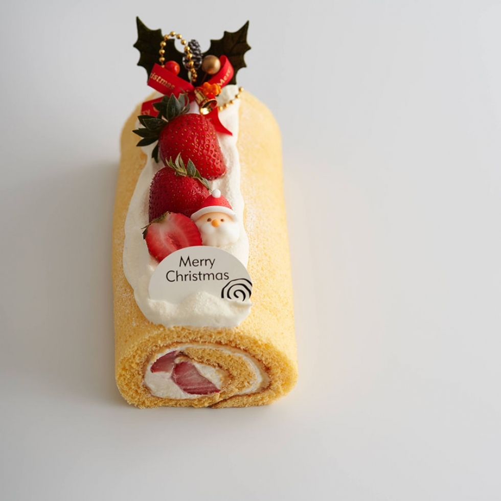 いちごのクリスマスロール