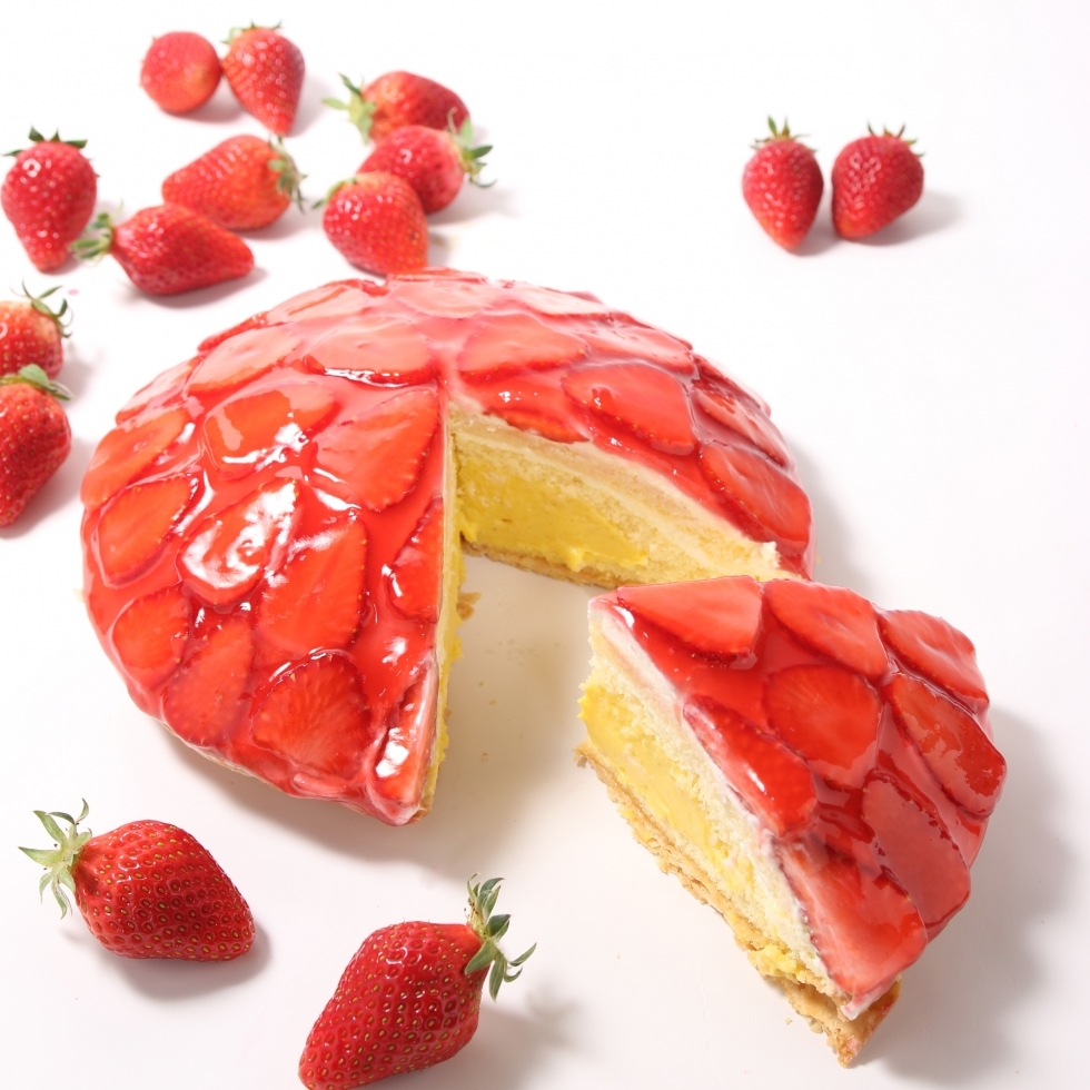 いちごのクリームパイ