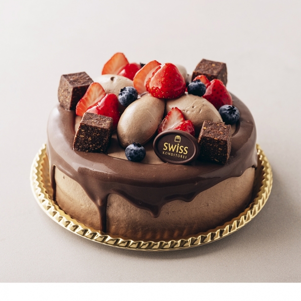 チョコレートデコレーションケーキ スイス洋菓子店