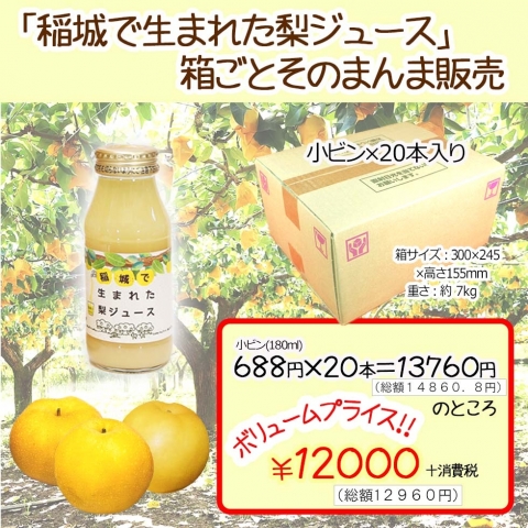 �y�����Ȕ������z���Ő��܂ꂽ���W���[�X���r��(180ml)�P�P�[�X(20�{���j